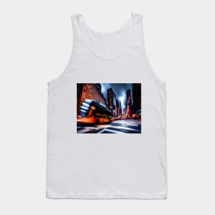 Nightfall Rush: Vibrant New York City Tank Top